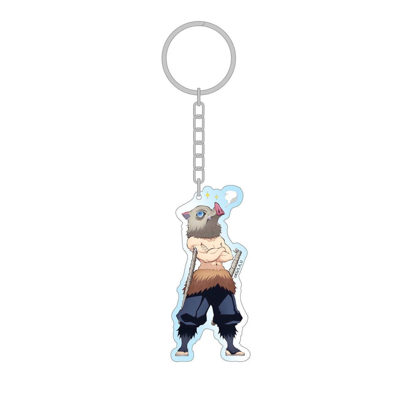 Produktbild Demon Slayer: Kimetsu no Yaiba Acryl Schlüsselanhänger Inosuke Holographic 8 cm