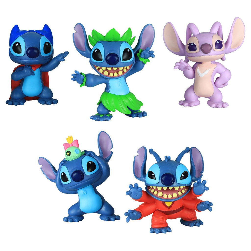 Produktbild Lilo & Stitch Minifiguren 5er-Pack Stitch Collectible Figure Set 7 cm