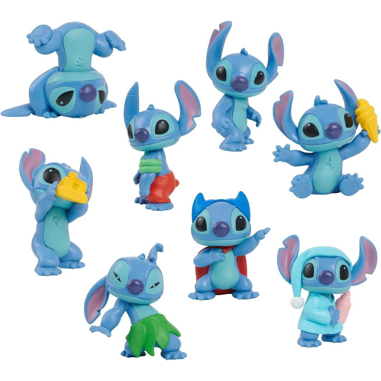 Produktbild Lilo & Stitch Minifiguren 8er-Pack Stitch Collectible Figure Set 7 cm
