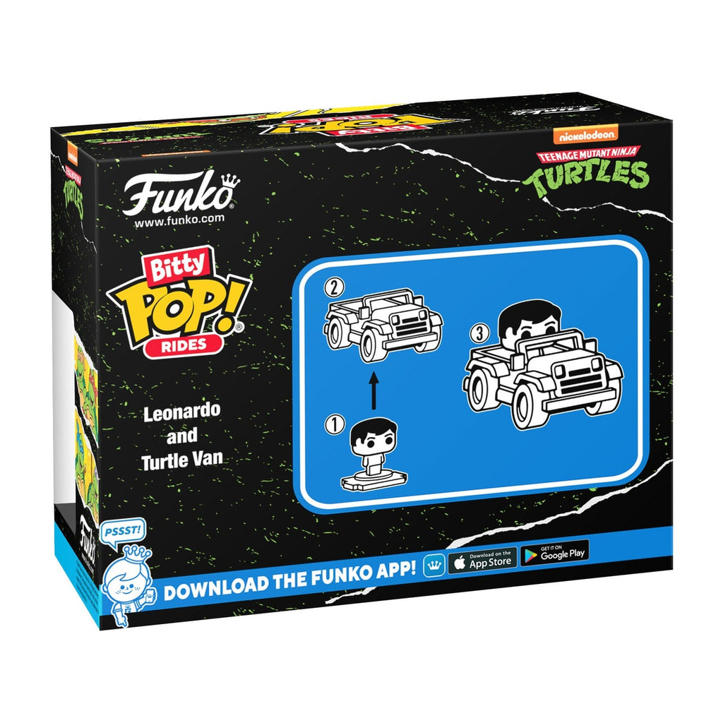 Produktbild Teenage Mutant Ninja Turtles POP! Rides Vinyl Figur Leonardo w/Van 2,5 cm