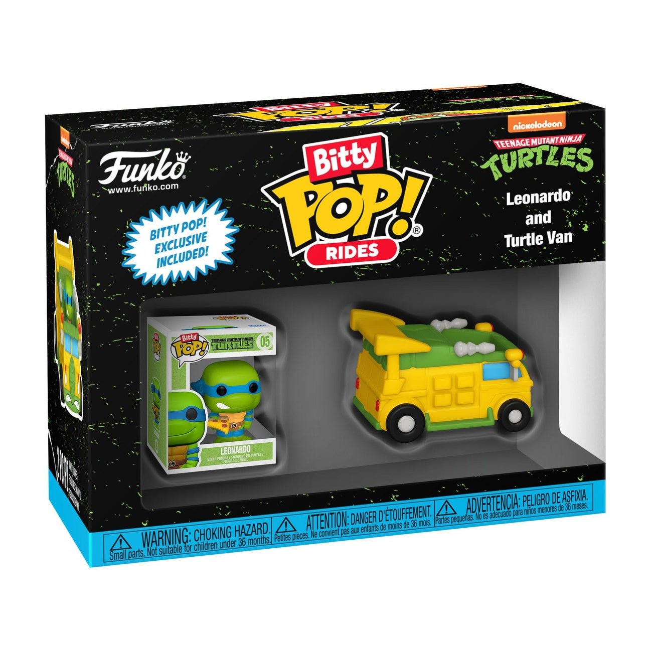 Produktbild Teenage Mutant Ninja Turtles POP! Rides Vinyl Figur Leonardo w/Van 2,5 cm