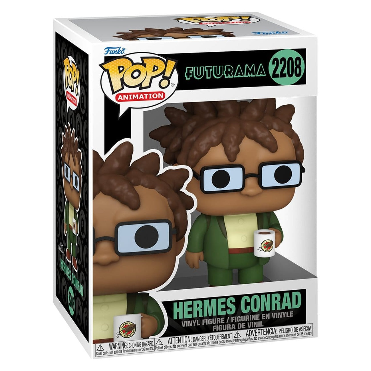 Produktbild Futurama Pop! Animation Vinyl Figur Hermes w/Mug 9 cm