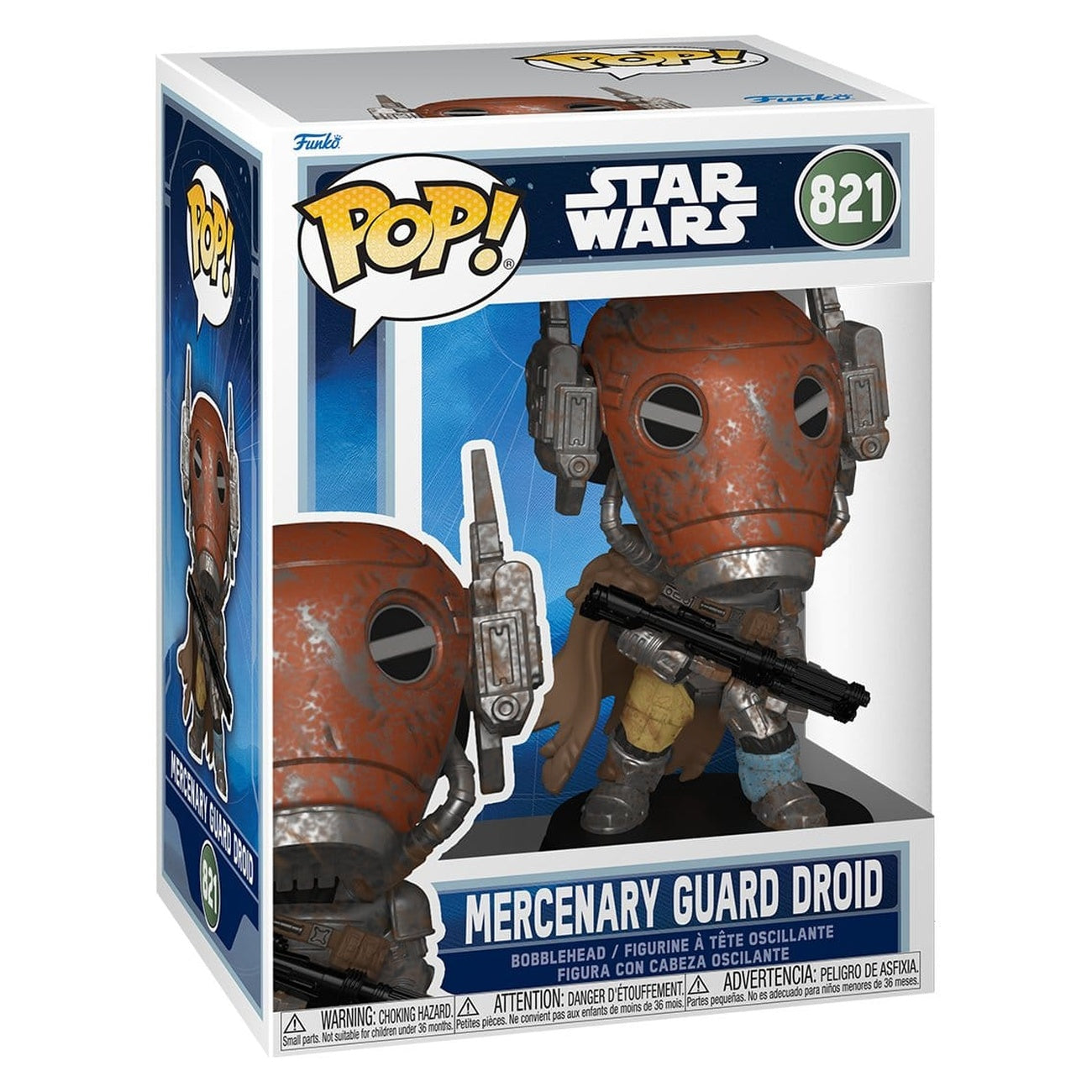 Produktbild Star Wars: The Mandalorian and Grogu POP! Vinyl Wackelkopf-Figur Mercenary Guard Droid 9 cm