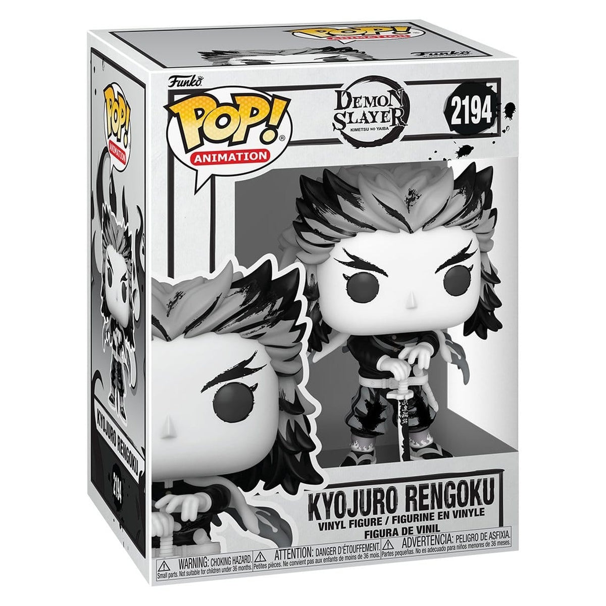 Produktbild Demon Slayer: Kimetsu no Yaiba POP! Animation Vinyl Figuren Rengoku(Sumi-Ink) 9 cm