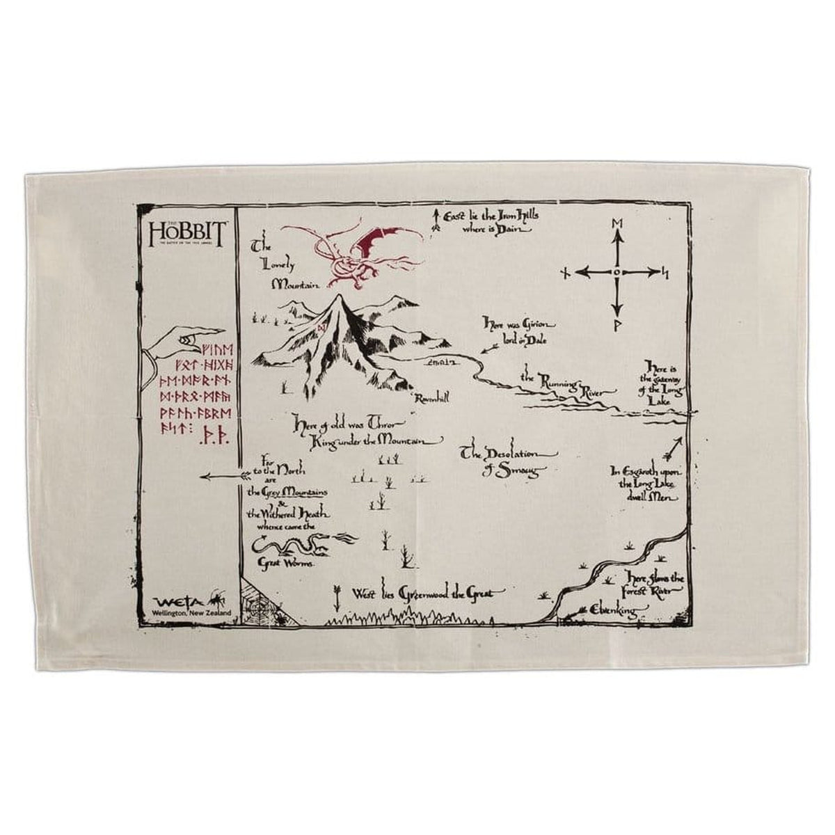 Produktbild Der Hobbit Geschirrtuch Thorins Map 72 cm