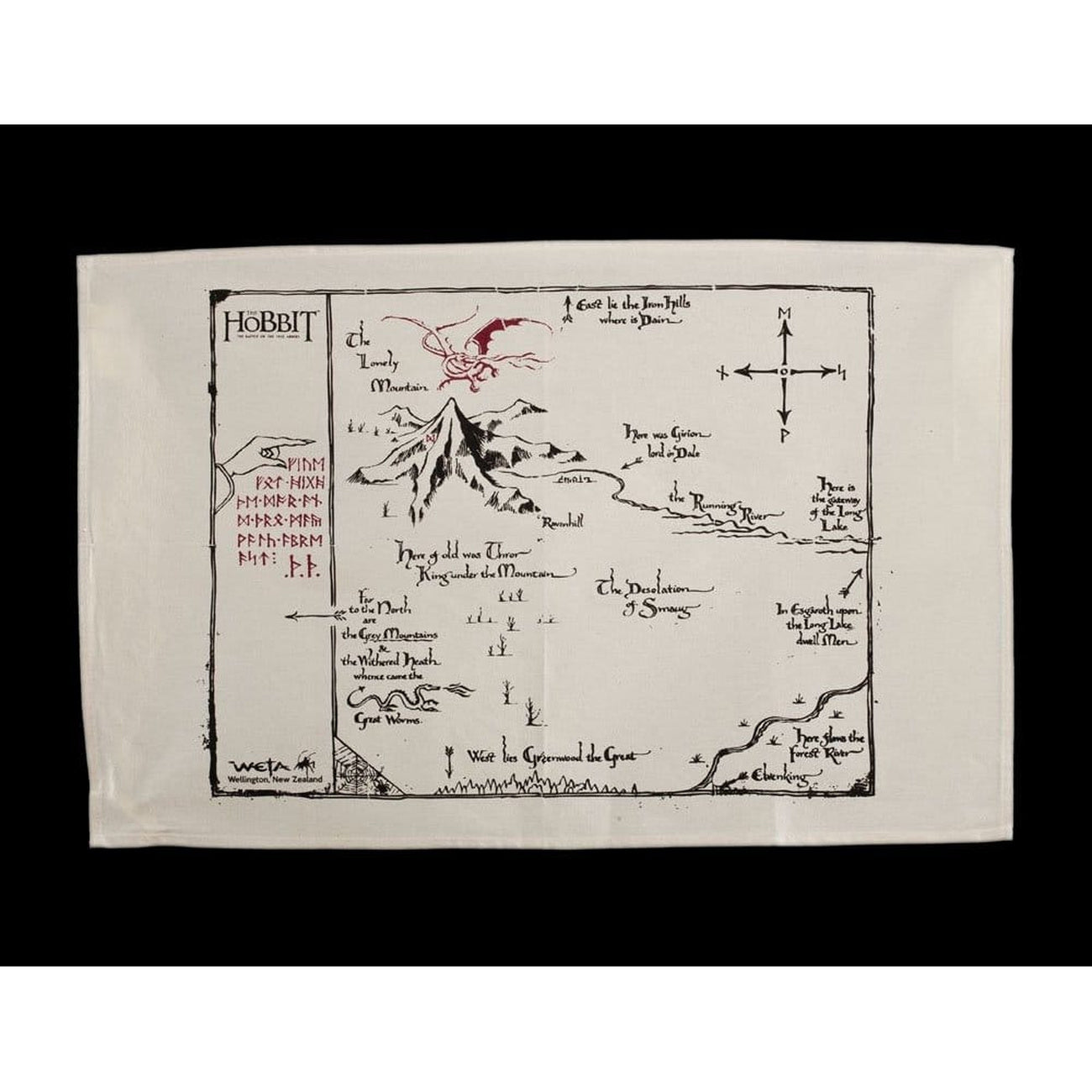 Produktbild Der Hobbit Geschirrtuch Thorins Map 72 cm