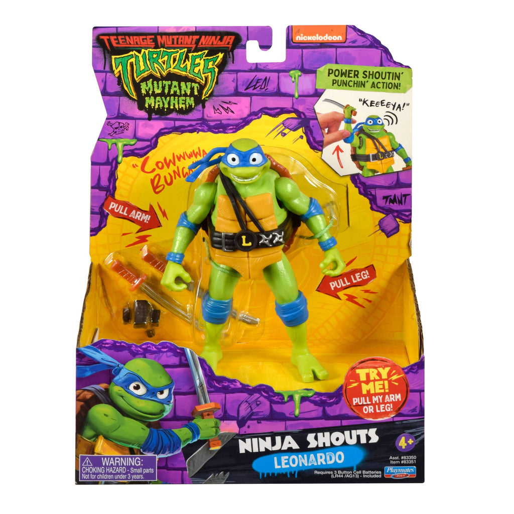 Produktbild Teenage Mutant Ninja Turtles: Mutant Mayhem Ninja Shouts Action Figur Leonardo 14 cm