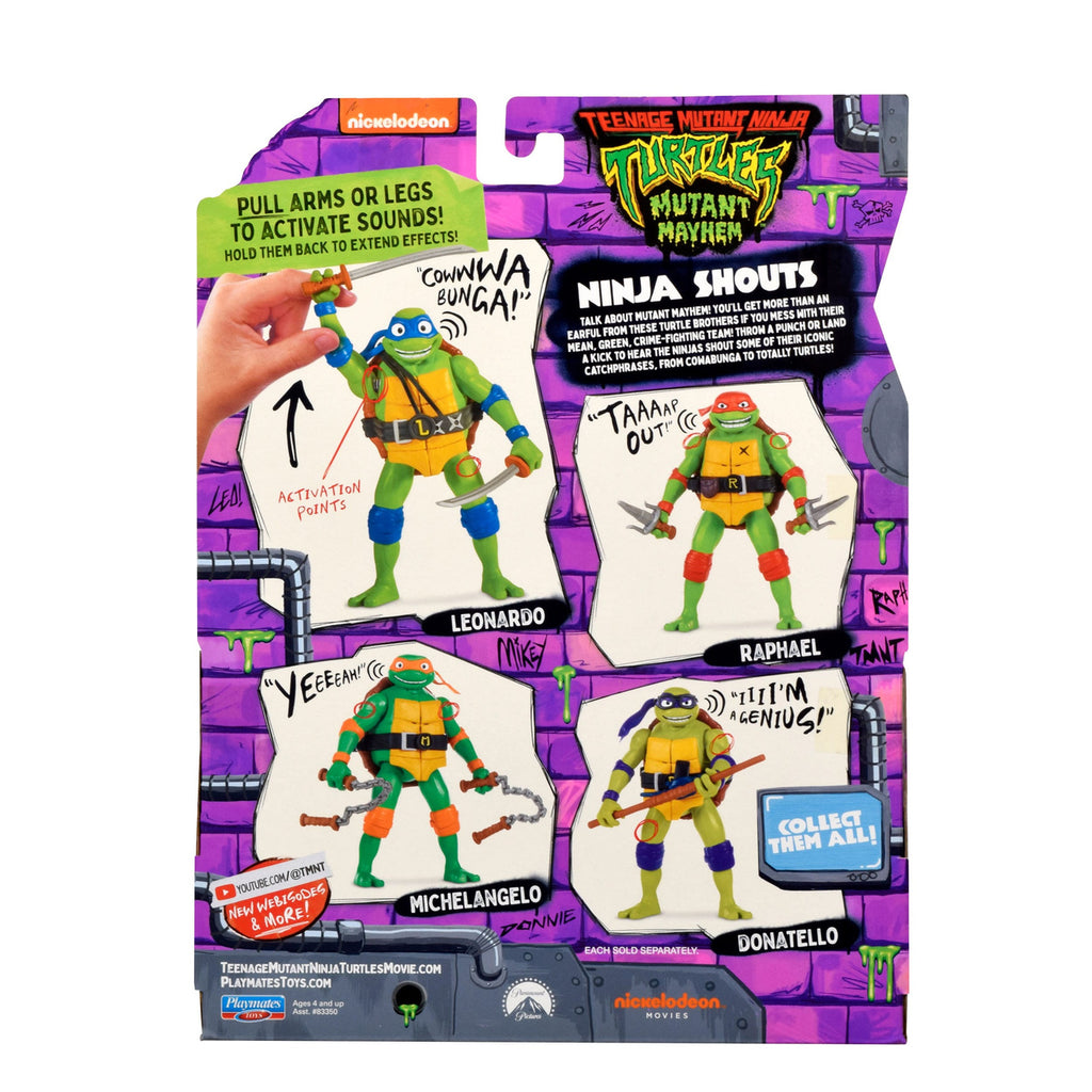 Produktbild Teenage Mutant Ninja Turtles: Mutant Mayhem Ninja Shouts Action Figur Leonardo 14 cm