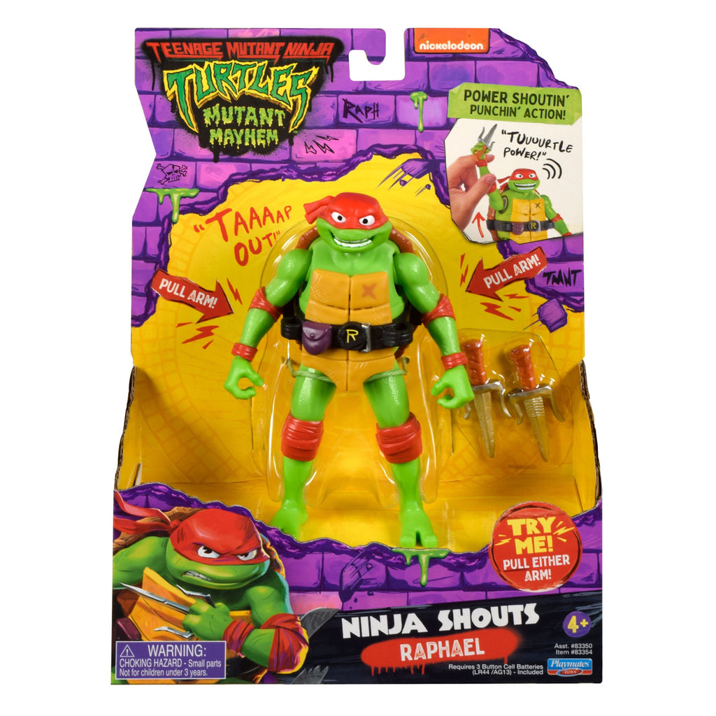 Produktbild Teenage Mutant Ninja Turtles: Mutant Mayhem Ninja Shouts Action Figur Raphael 14 cm