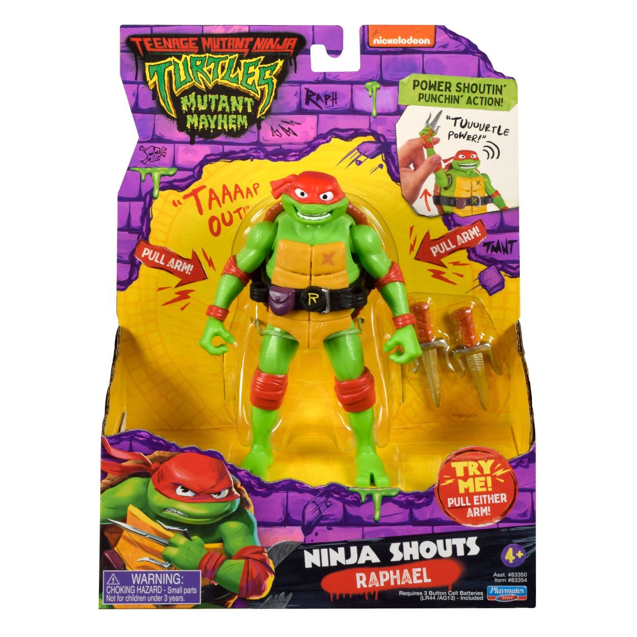 Produktbild Teenage Mutant Ninja Turtles: Mutant Mayhem Ninja Shouts Action Figur Raphael 14 cm