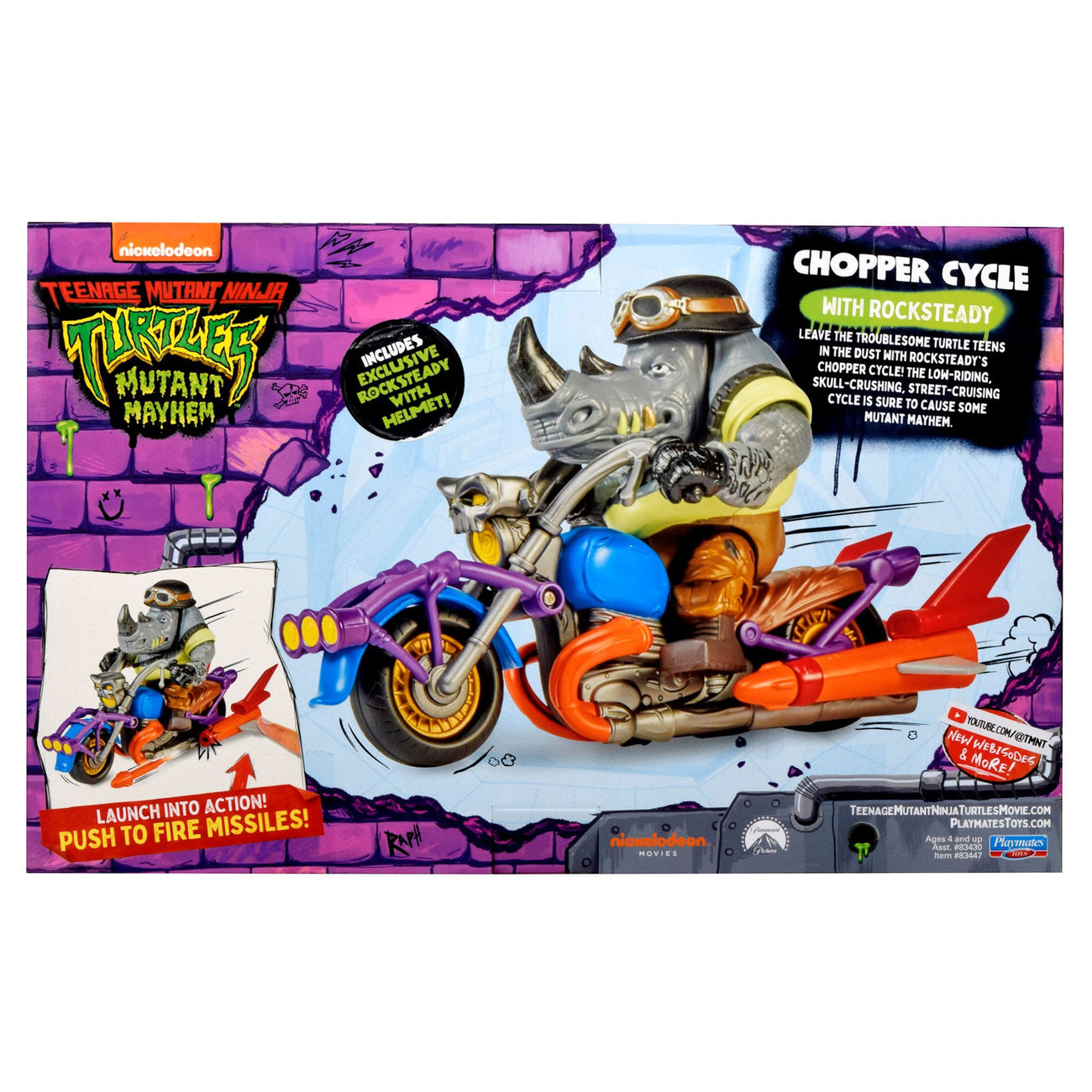 Product image Teenage Mutant Ninja Turtles Action Figure with Vehicle Rocksteady & Chopper 12 cm