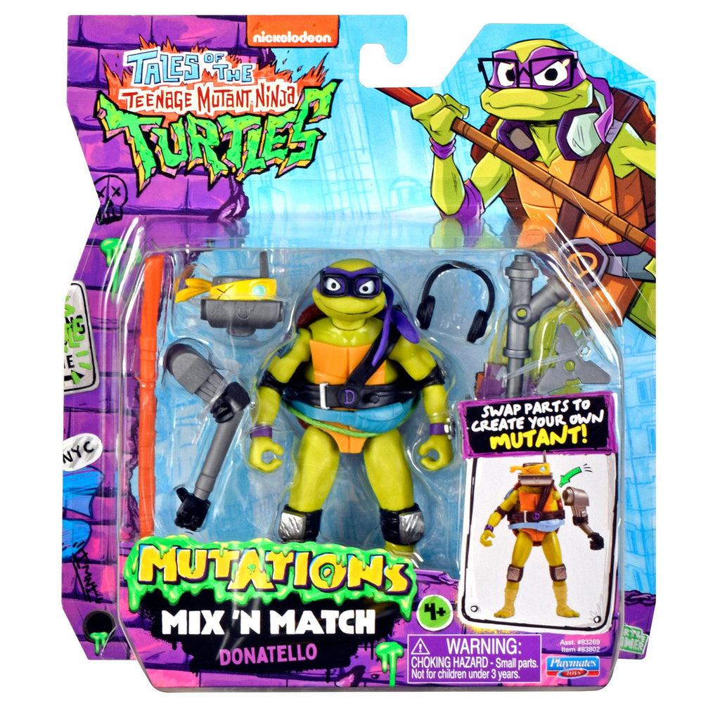 Produktbild Die Abenteuer der Teenage Mutant Ninja Turtles Mix 'n Match Actionfigur Donatello 12 cm