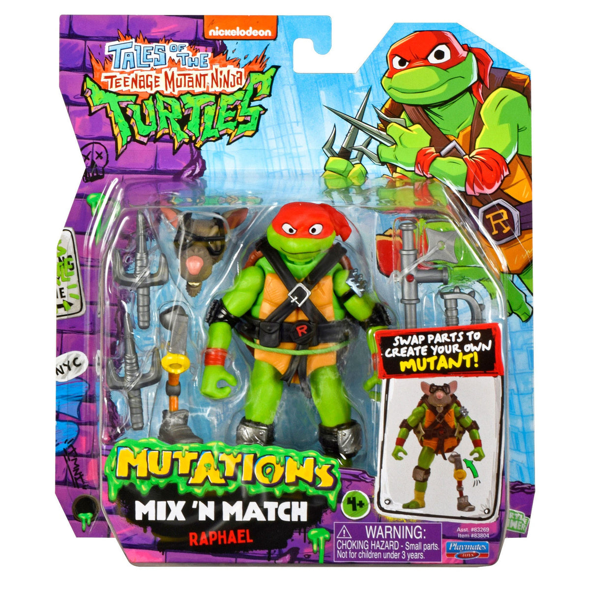 Produktbild Die Abenteuer der Teenage Mutant Ninja Turtles Mix 'n Match Actionfigur Raphael 12 cm