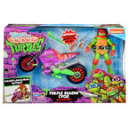 Produktbild Die Abenteuer der Teenage Mutant Ninja Turtles Actionfigur mit Fahrzeug Raphael & Purple Dragon 12 cm
