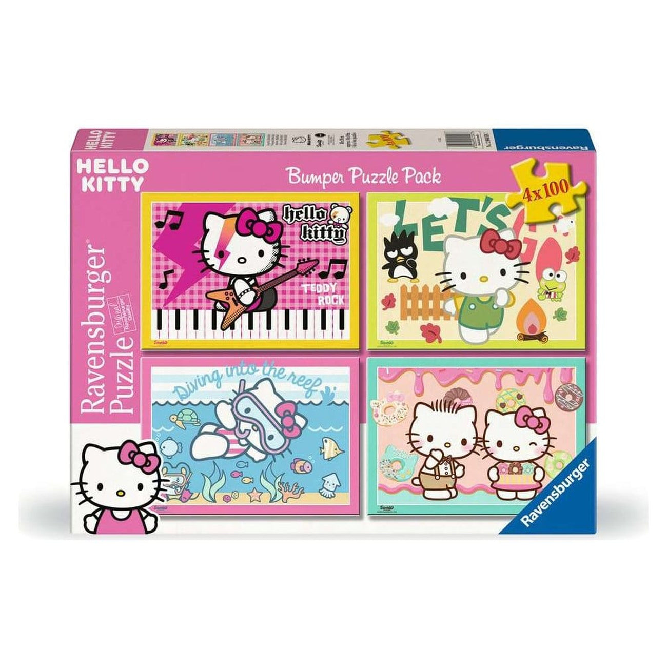 Produktbild Hello Kitty Puzzles 4er-Pack Los geht's, Hello Kitty! (4x100 Teile)