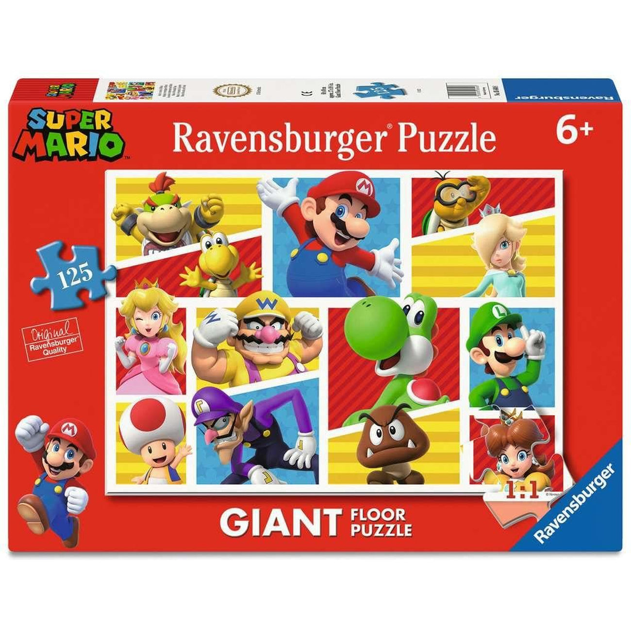 Produktbild Super Mario Giant Floor Puzzle Marios Freunde und Feinde (125 Teile)
