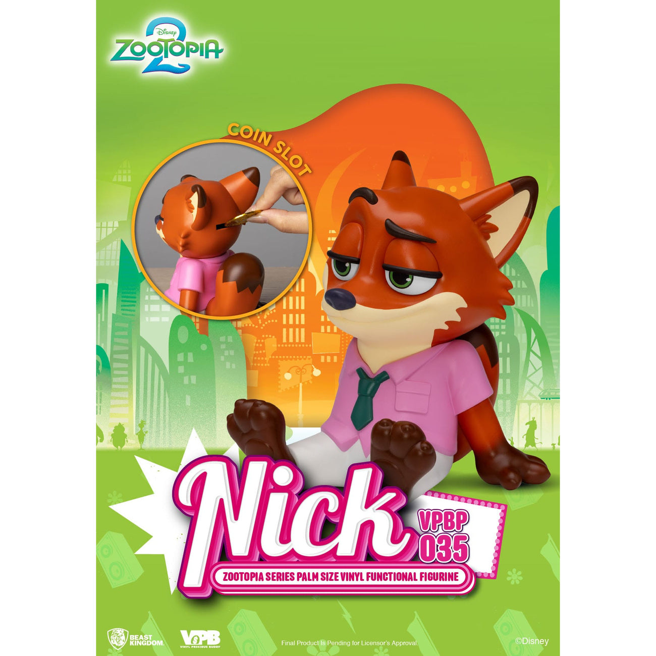 Produktbild Zoomania Piggy Vinyl Spardose Nick 15 cm