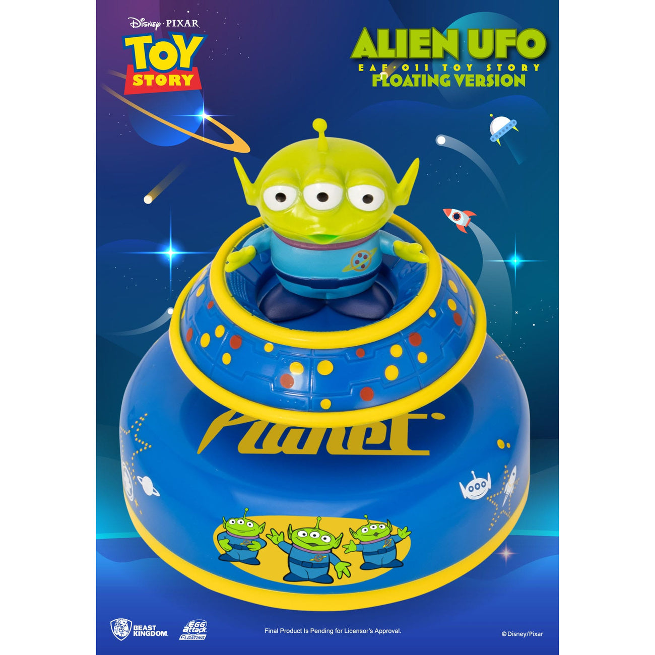 Produktbild Toy Story Egg Attack Schwebe-Modell Alien UFO 6 cm