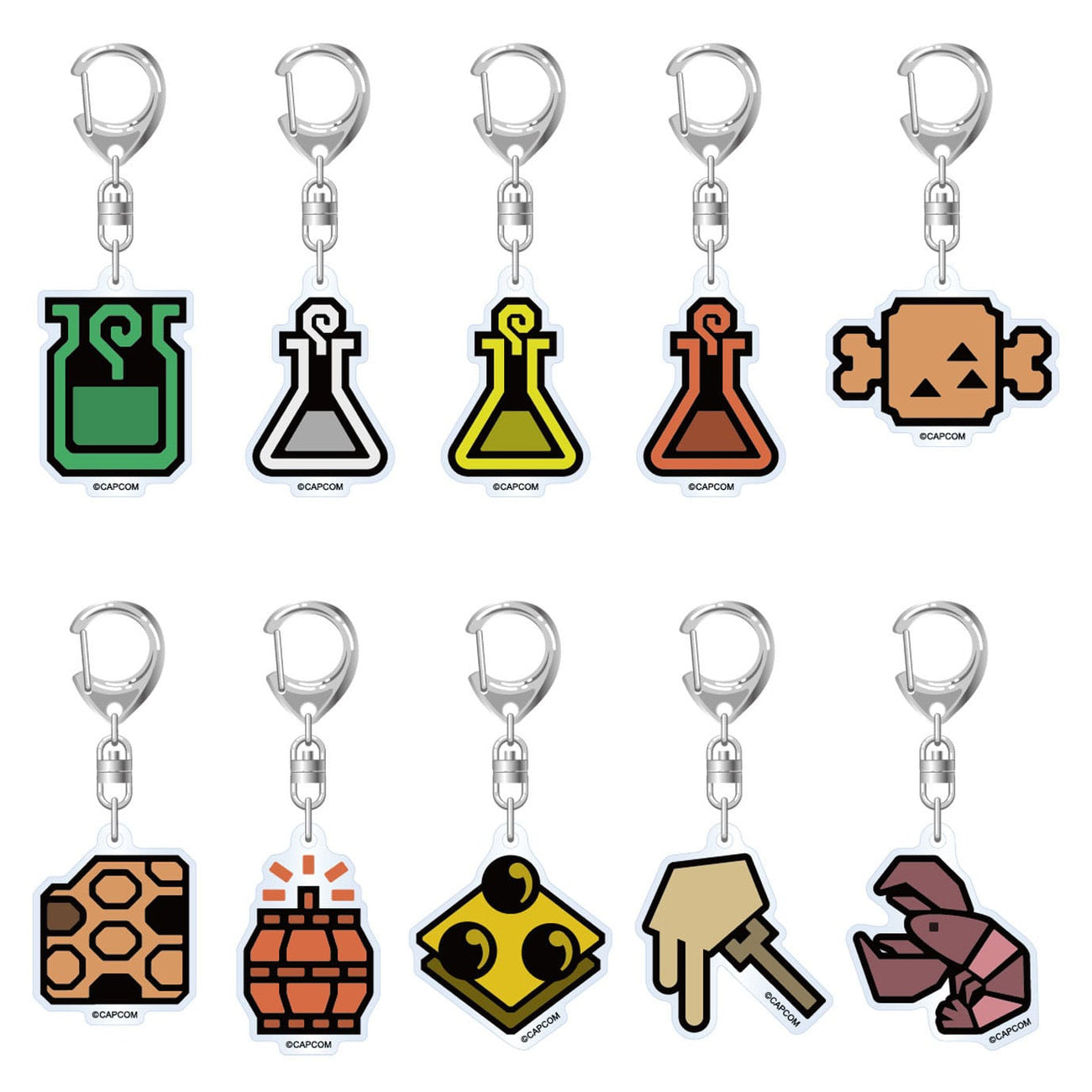 Product image Monster Hunter Wilds Acrylic Keychain Item Icon 6 cm Assortment (10)