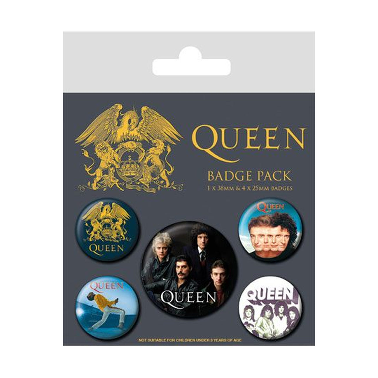Produktbild Queen Ansteck-Buttons 5er-Pack Classic