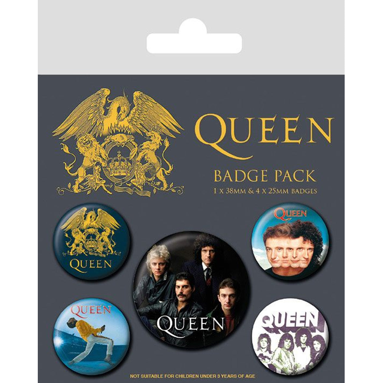 Produktbild Queen Ansteck-Buttons 5er-Pack Classic