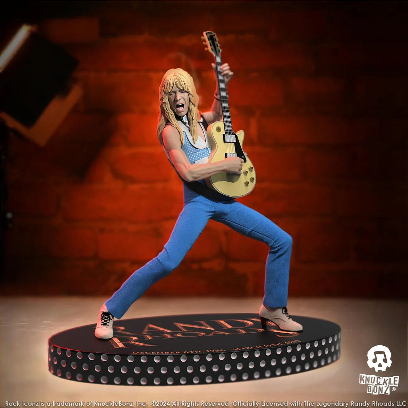 Produktbild Randy Rhoads IV Rock Iconz Statue The Early Years Blue Version 24 cm
