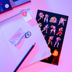Produktbild Street Fighter Premium Notizbuch mit Haftnotizen und Hülle A5
