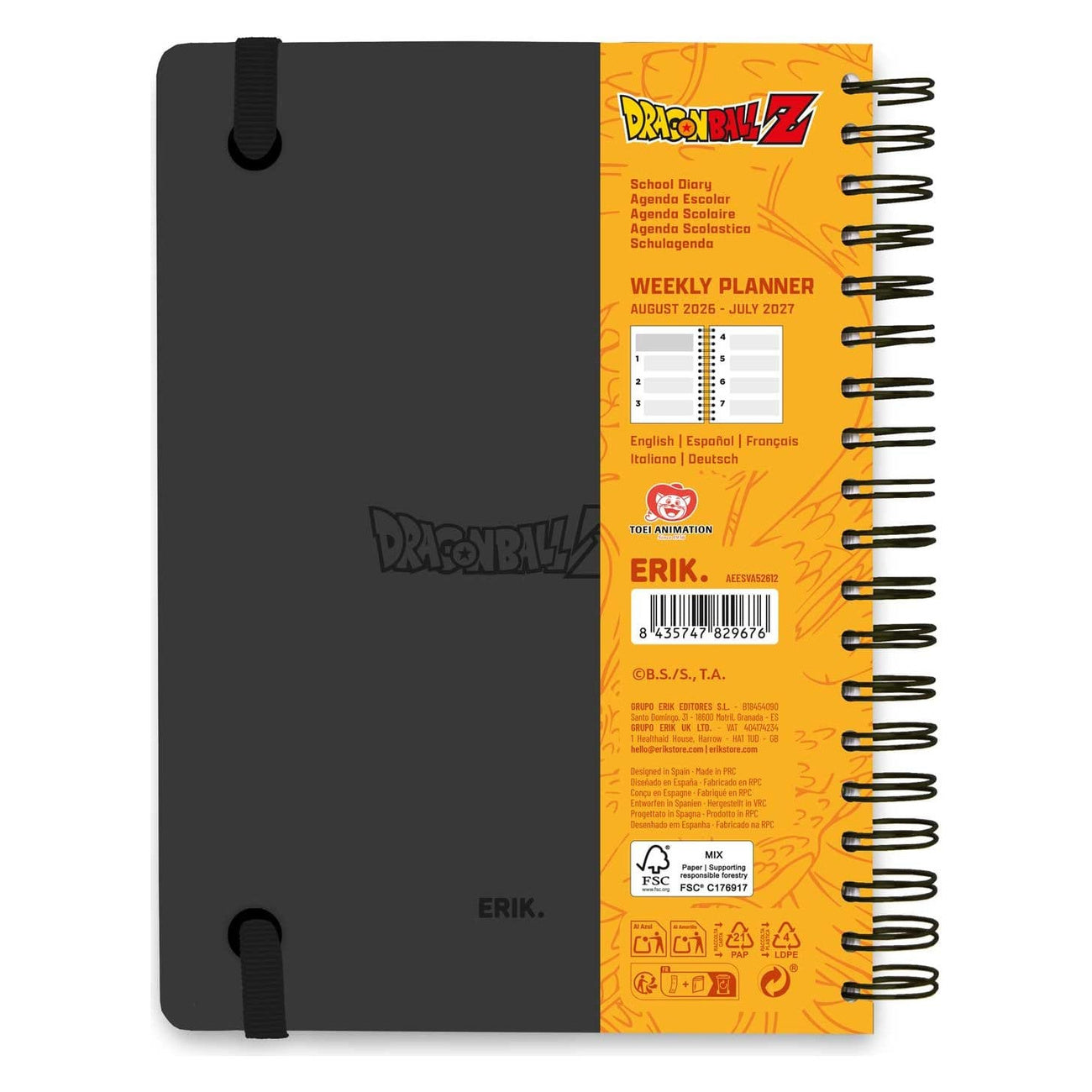 Produktbild Dragon Ball Terminkalender Wochenplaner 2026/2027 A5