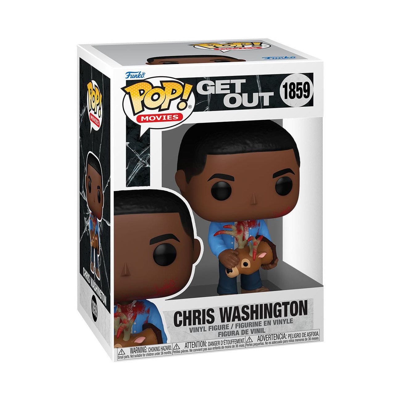 Produktbild Jordan Peele POP! Movies Vinyl Figur Get Out - Chris Washington w/Deer 9 cm