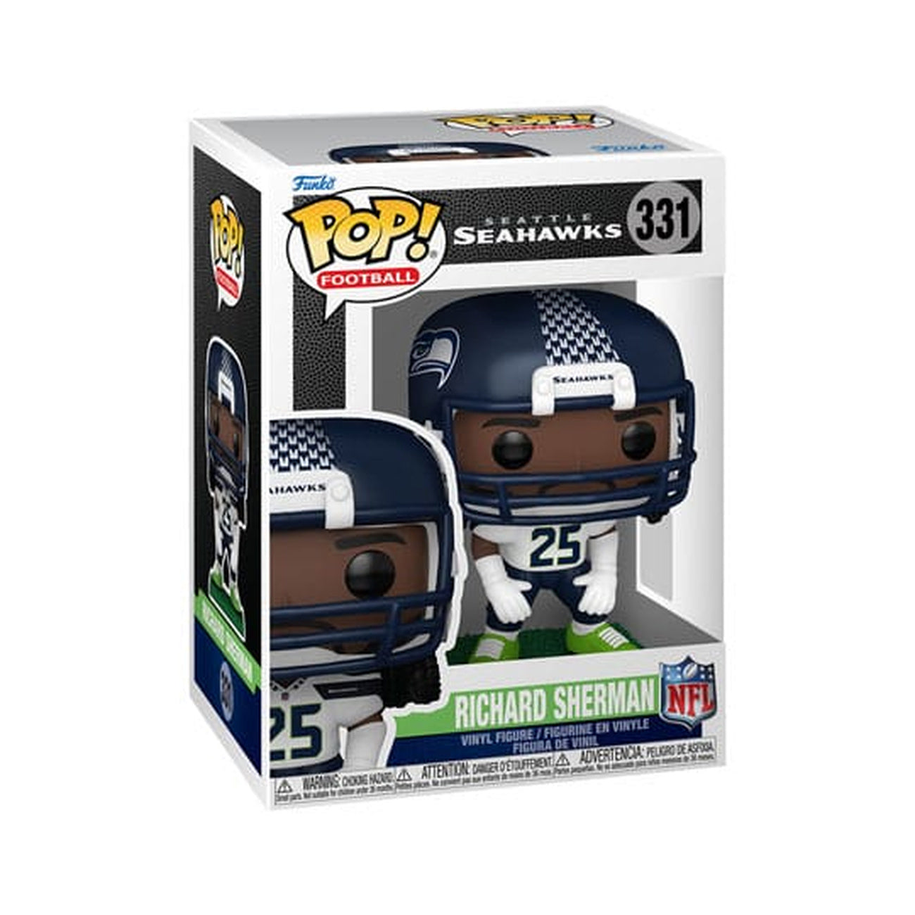 Produktbild NFL: Legends POP! Sports Vinyl Figur Legends- Richard Sherman(Seahawks) 9 cm
