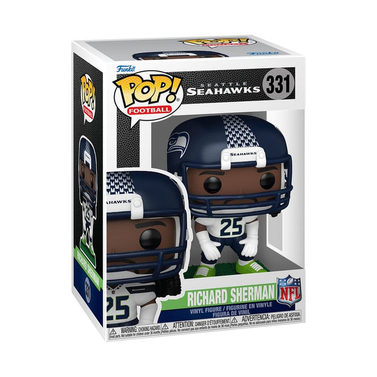 Produktbild NFL: Legends POP! Sports Vinyl Figur Legends- Richard Sherman(Seahawks) 9 cm