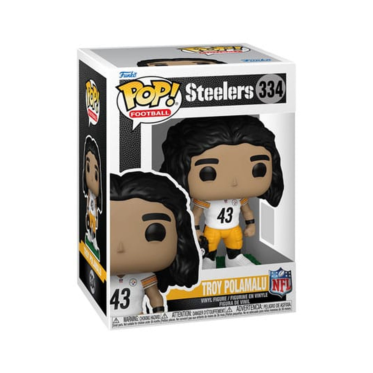 Produktbild NFL: Legends POP! Sports Vinyl Figur Legends- Troy Polamalu(Steelers) 9 cm