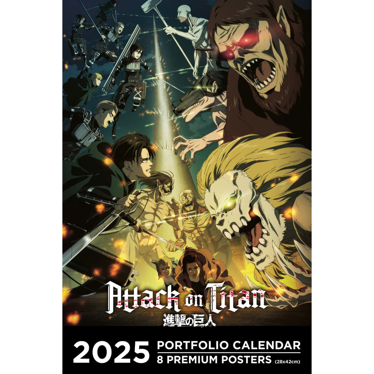 Produktbild Attack on Titan Portfolio Kalender 2025 *Englische Version*