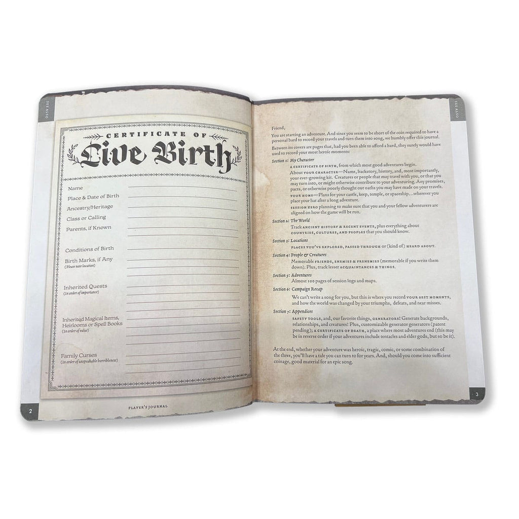 Product image Notebook A5 Player's Journal Sage Green Shield