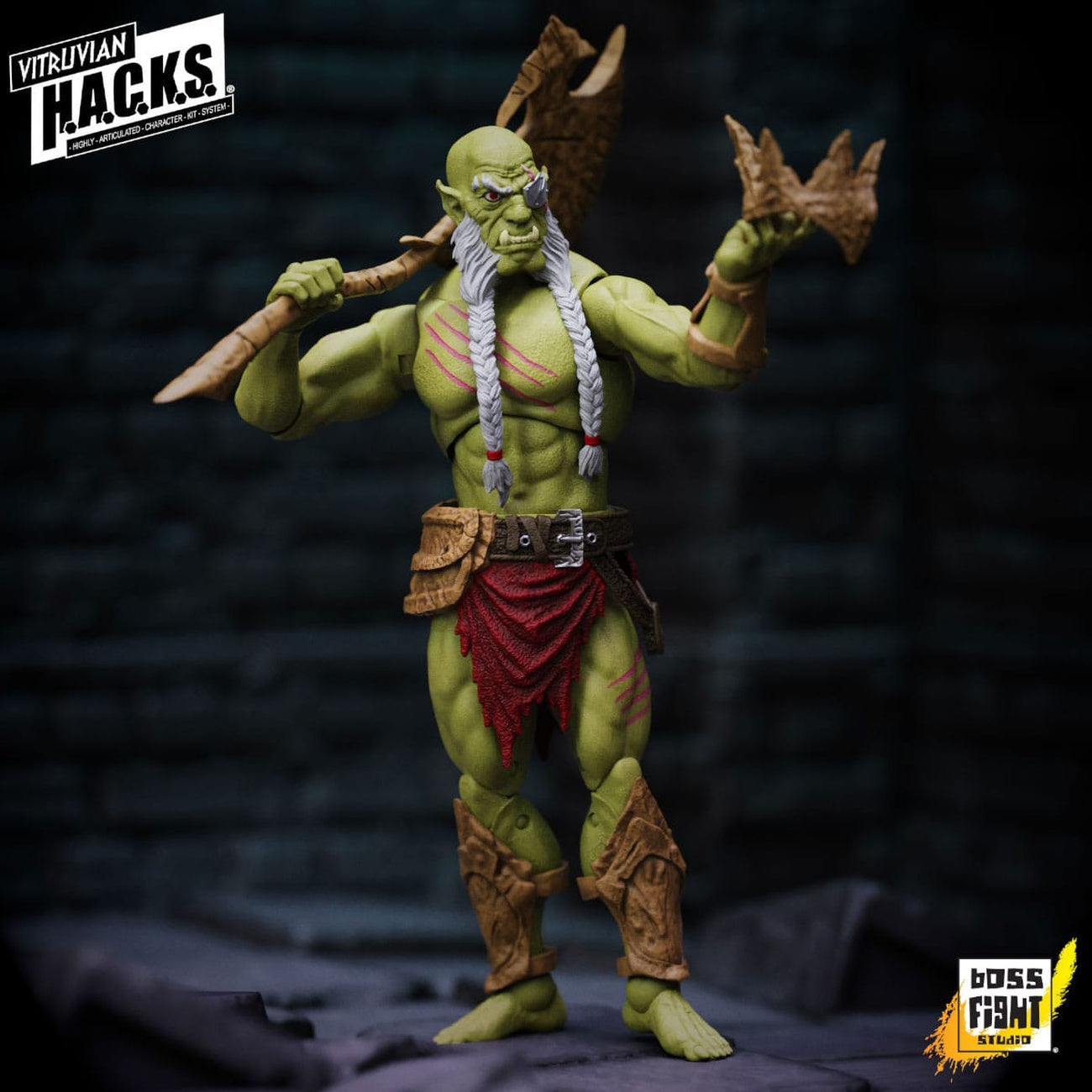 Produktbild Vitruvian H.A.C.K.S. Actionfigur Mighty Orc Sovran Bur'Zagi