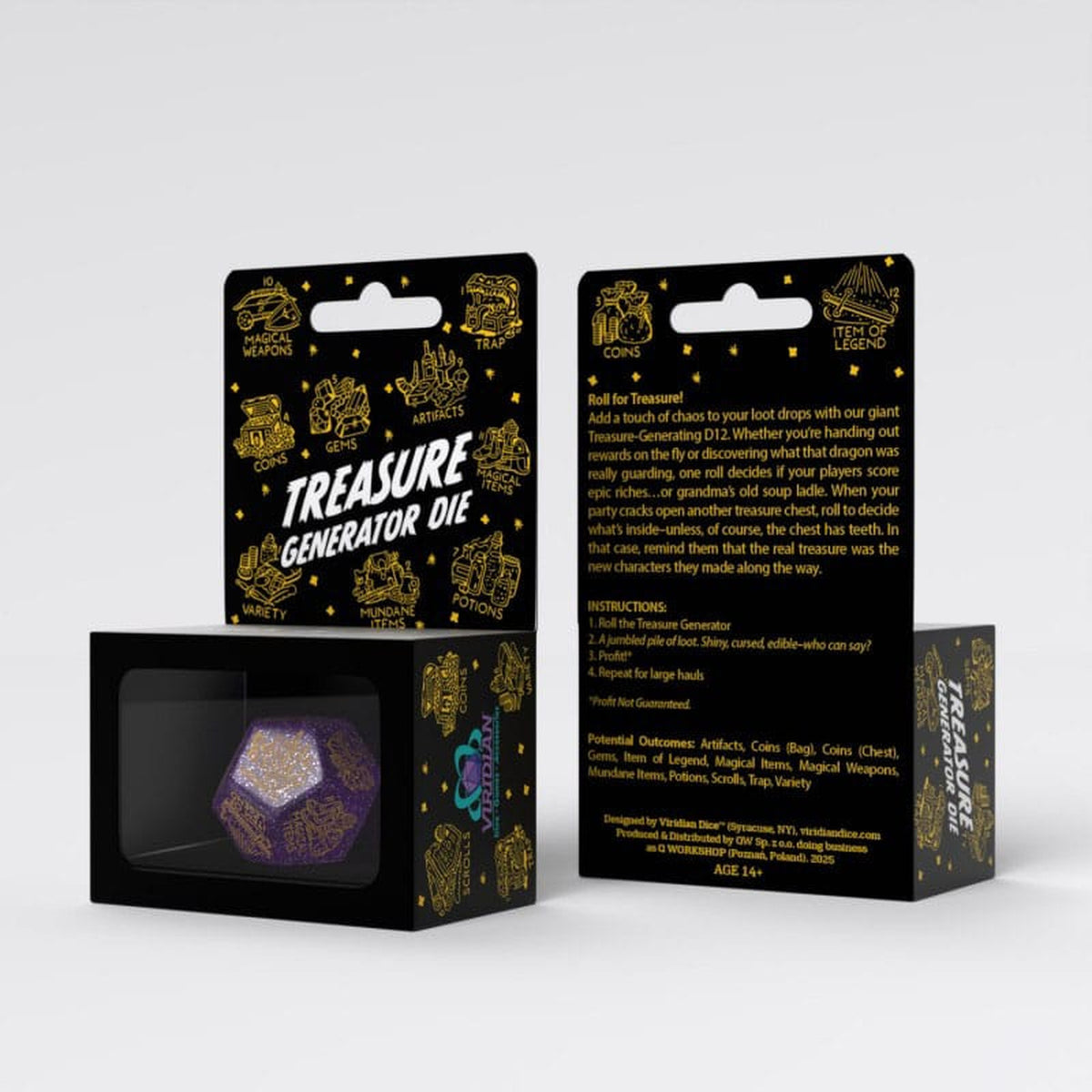 Produktbild Viridian Würfel Jumbo Würfel Treasure Generator Die D12
