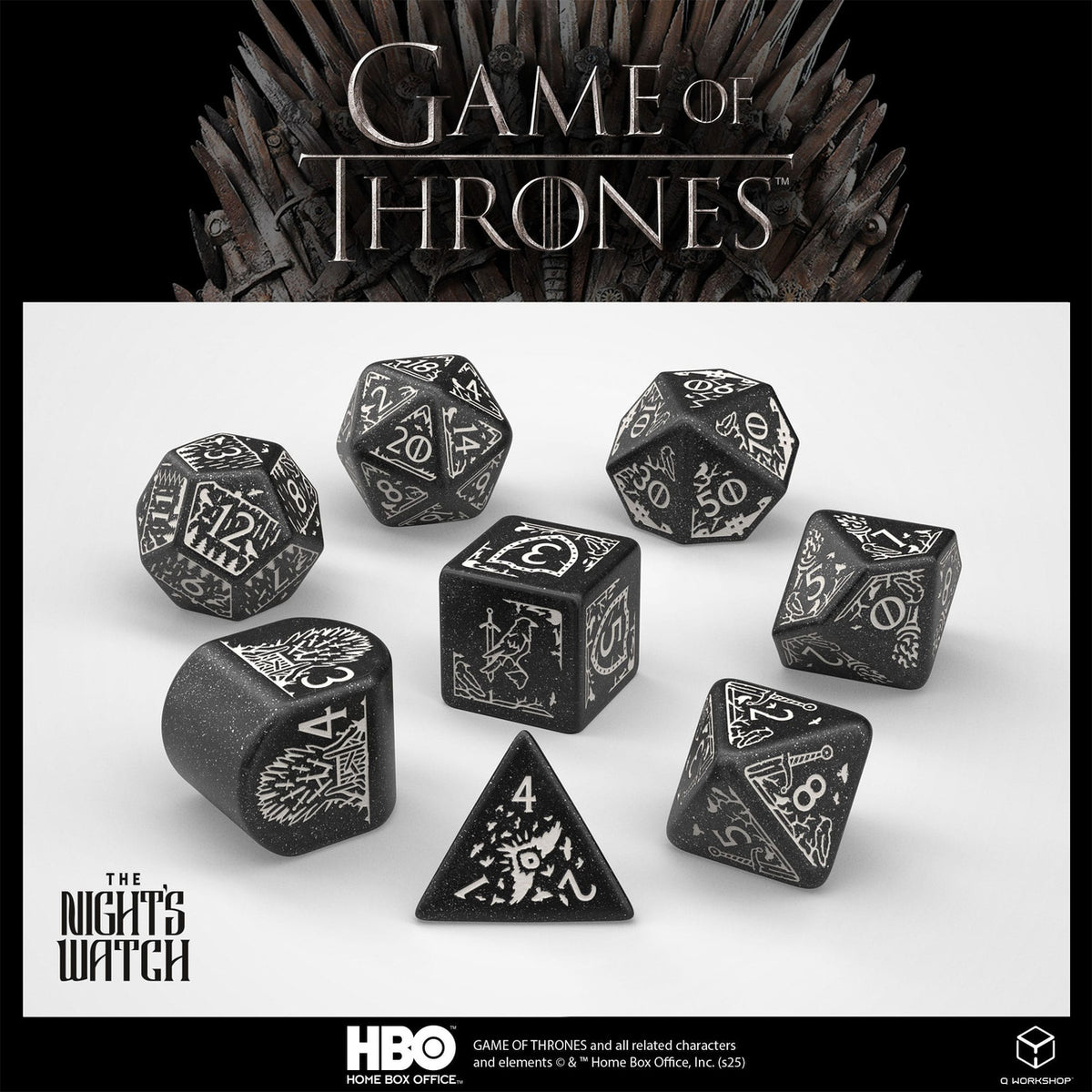 Product image Game of Thrones Dice Set Night's Watch (8)
