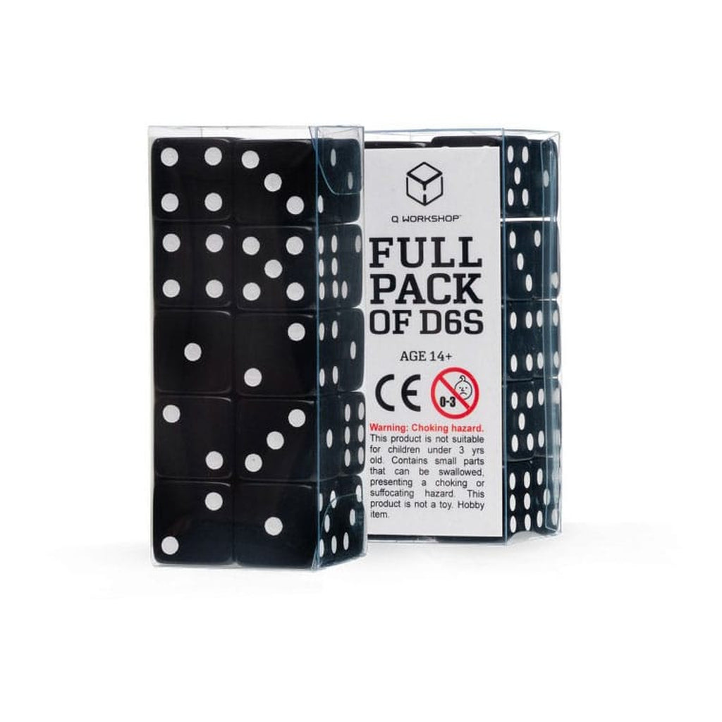 Produktbild Q Workshop Würfel Set Full Pack D6 Schwarz (20)