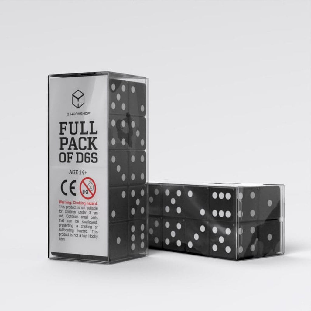 Produktbild Q Workshop Würfel Set Full Pack D6 Schwarz (20)