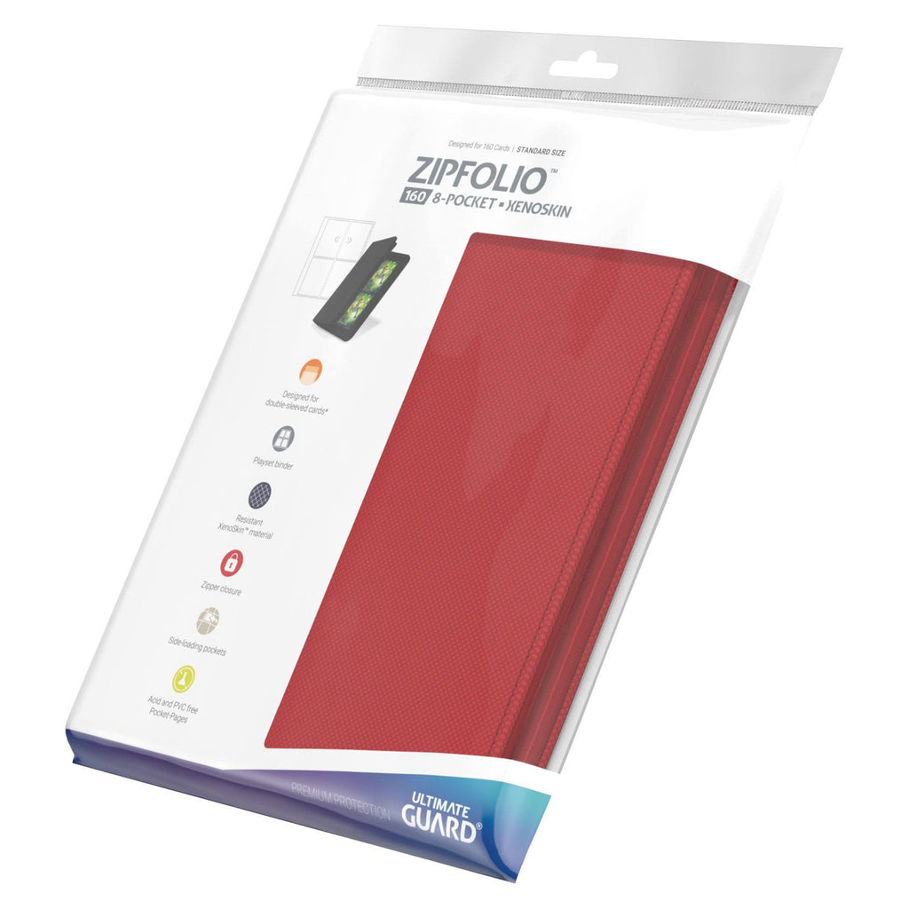 Produktbild Ultimate Guard Zipfolio 160 8-Pocket Xenoskin - Red