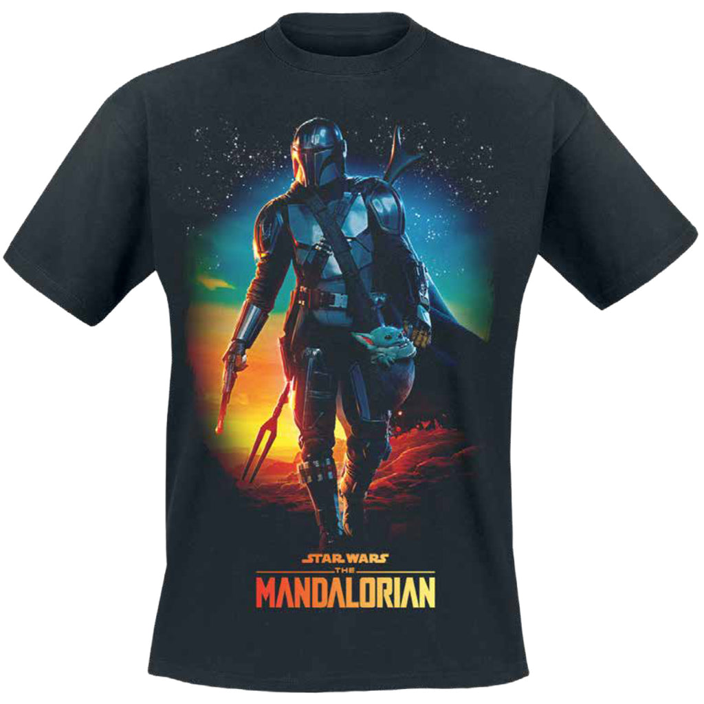 Produktbild Through The Galaxy T-Shirt schwarz - Star Wars The Mandalorian