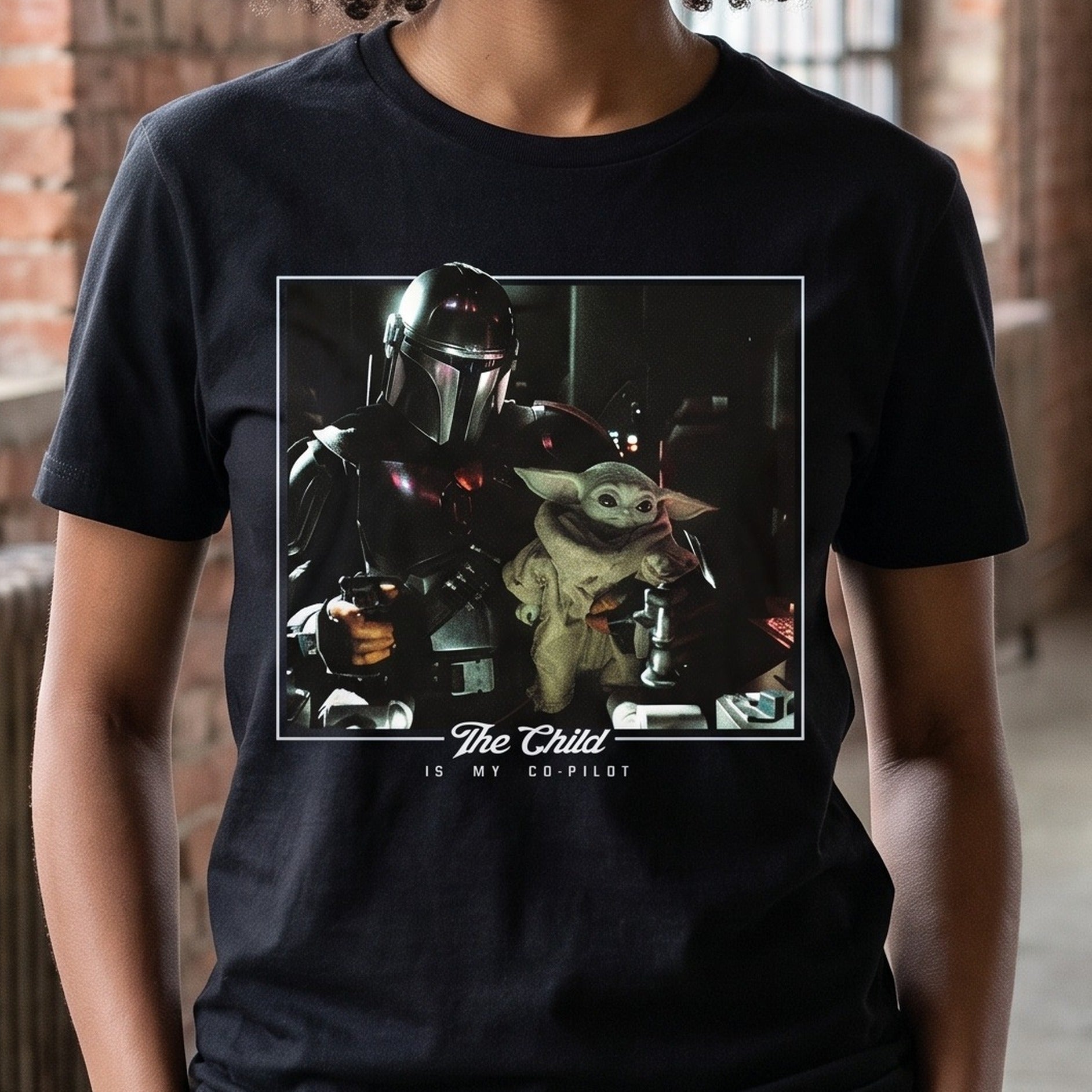Produktbild The Child is My Co-Pilot T-Shirt schwarz - Star Wars The Mandalorian
