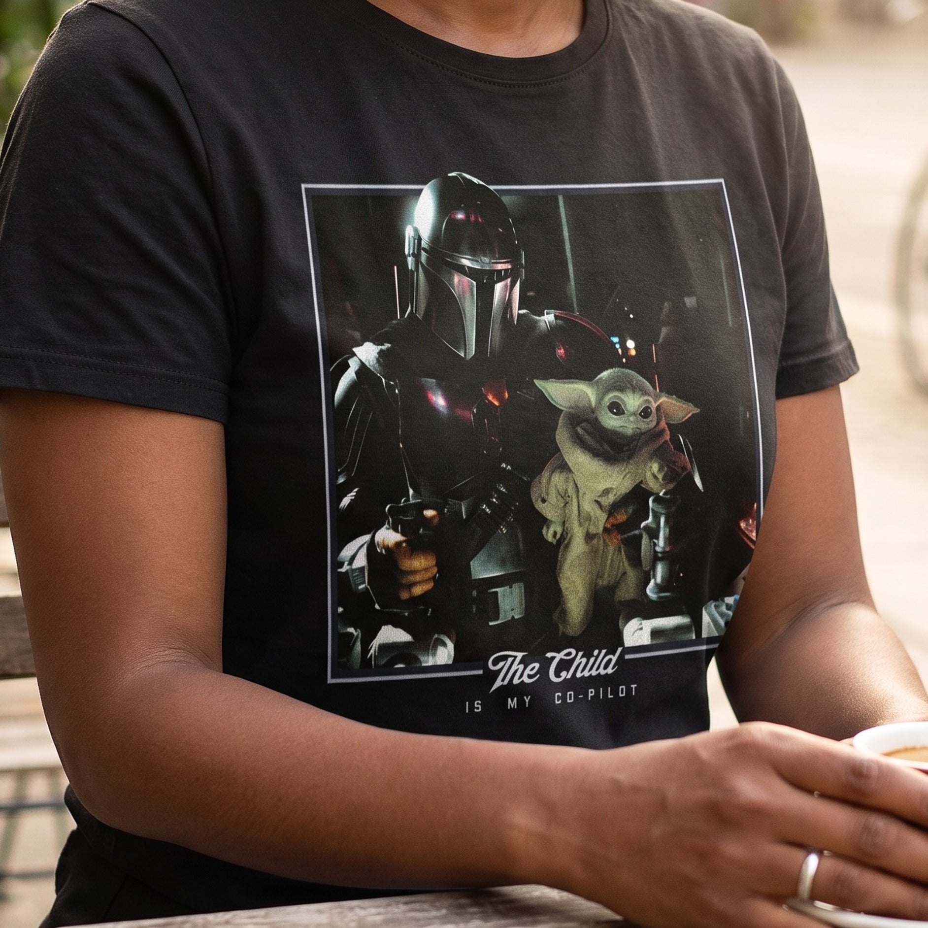 Produktbild The Child is My Co-Pilot T-Shirt schwarz - Star Wars The Mandalorian