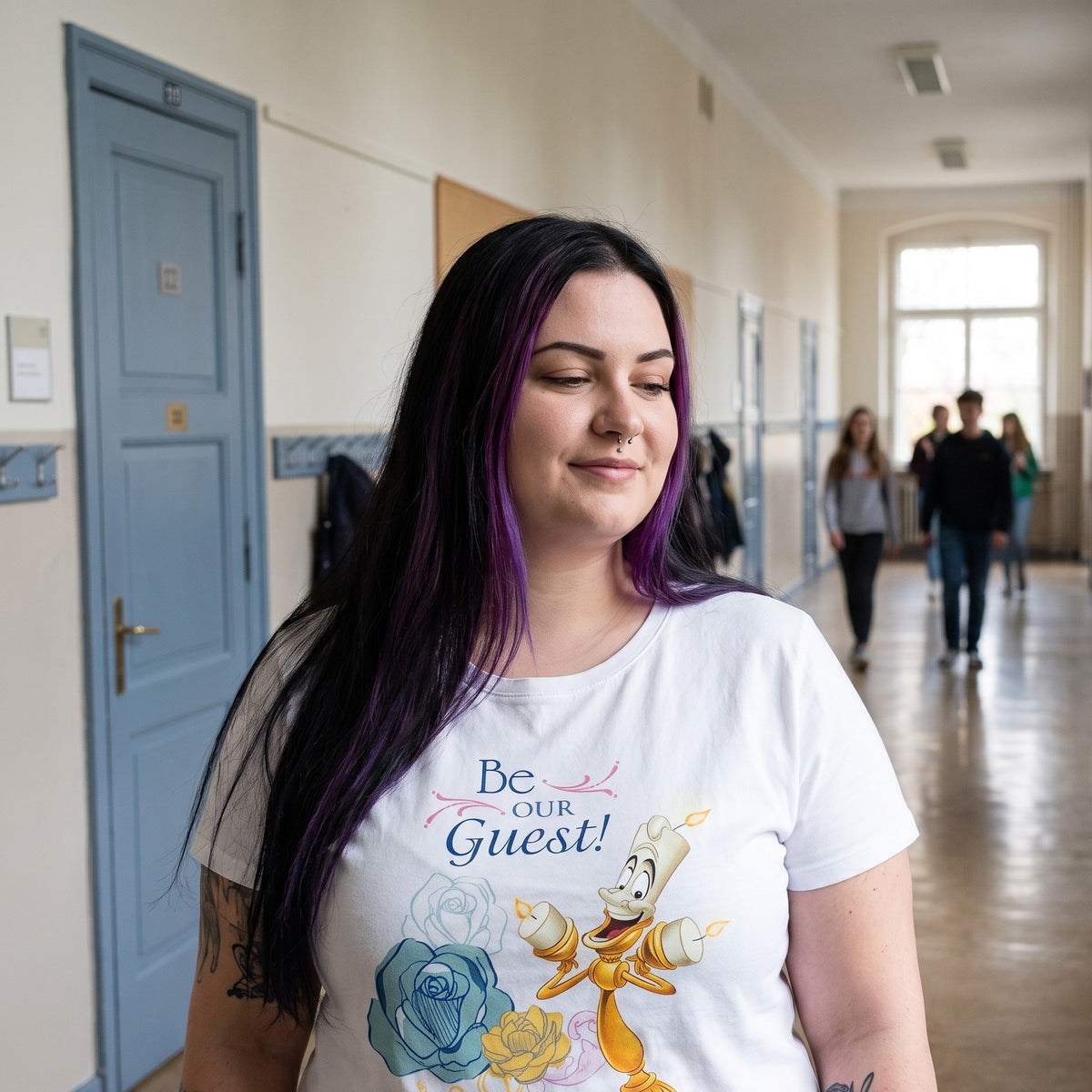 Produktbild Die Schöne und das Biest - Be Our Guest T-Shirt Damen weiß