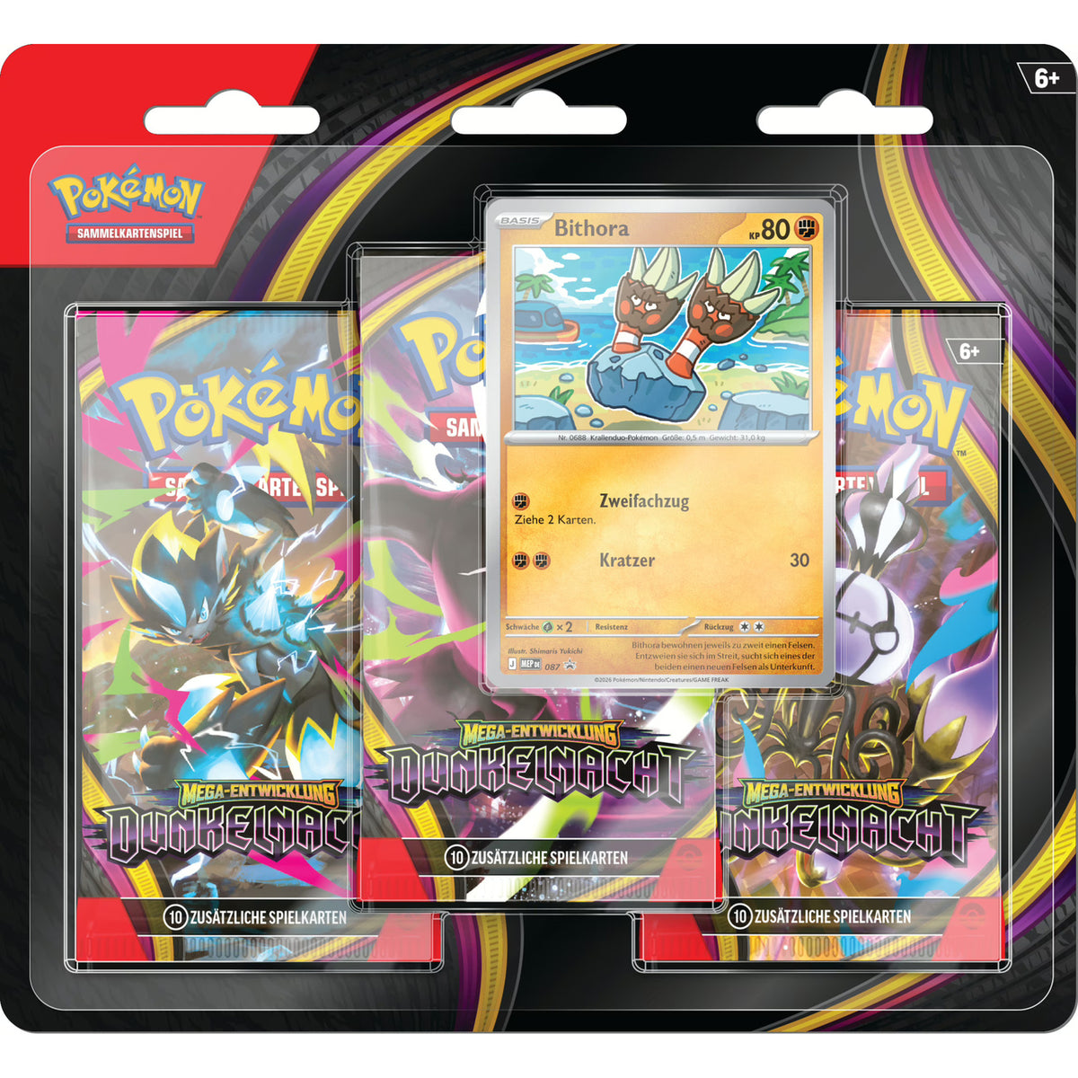 Produktbild Pokemon - Mega-Entwicklung Dunkelnacht 3er Pack Blister