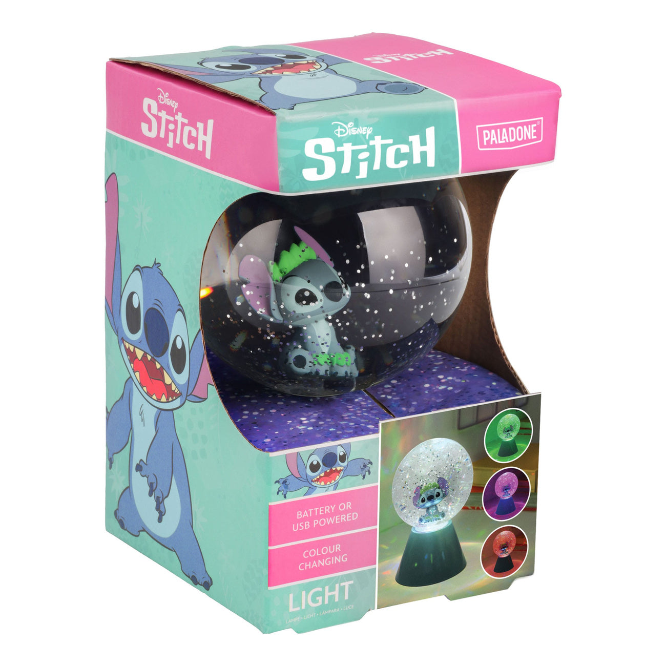 Produktbild Lilo & Stitch LED-Lampe Stitch Glitter Ball 17 cm