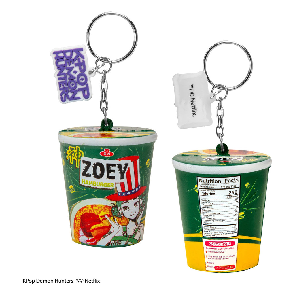 Produktbild KPop Demon Hunters Squishy Schlüsselanhänger Zoey Hamburger
