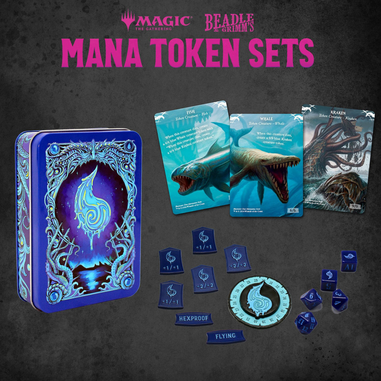 Produktbild Magic the Gathering Dice and Token Pack Blue Mana