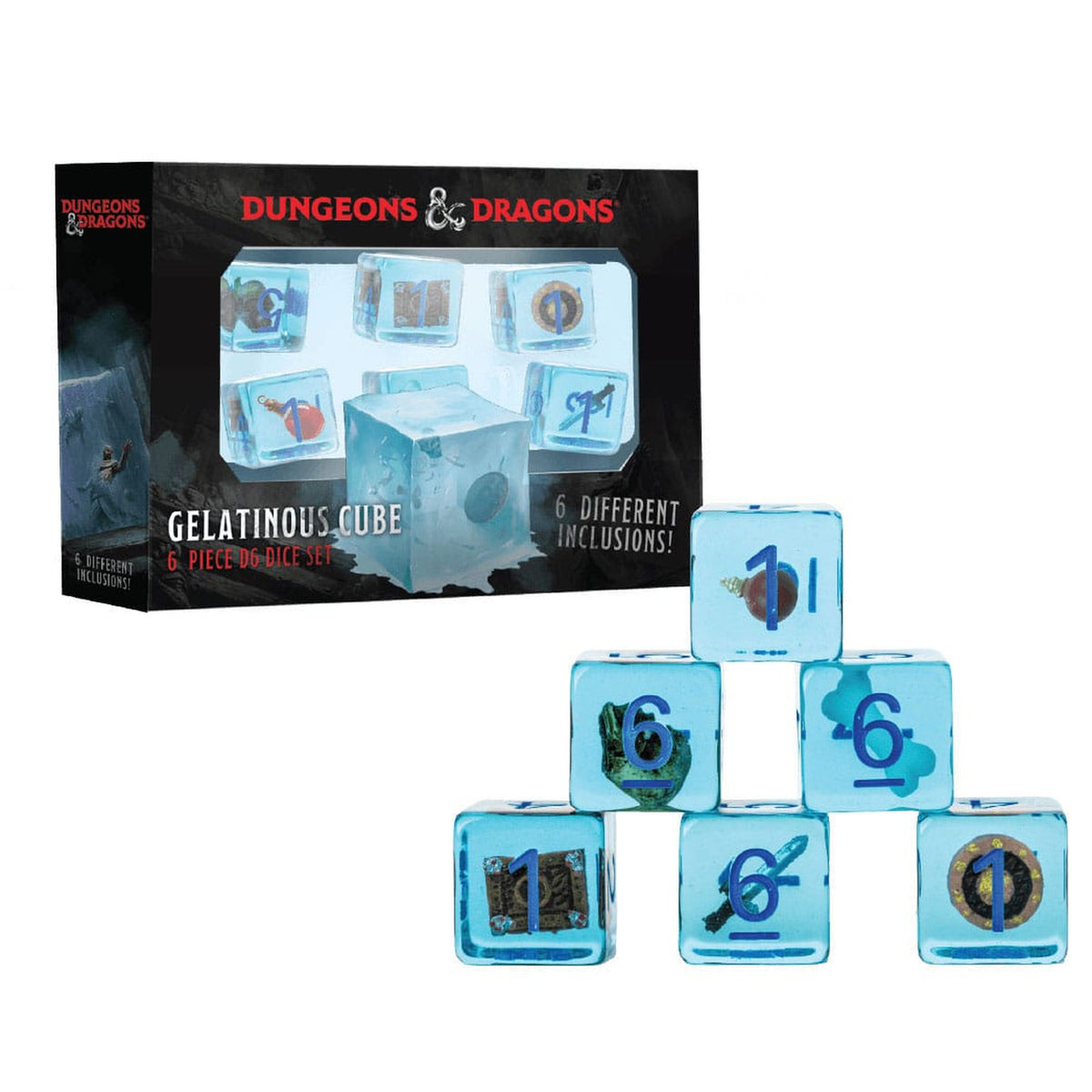 Produktbild Dungeons & Dragons Würfel Set Gelatinous Cube (6)