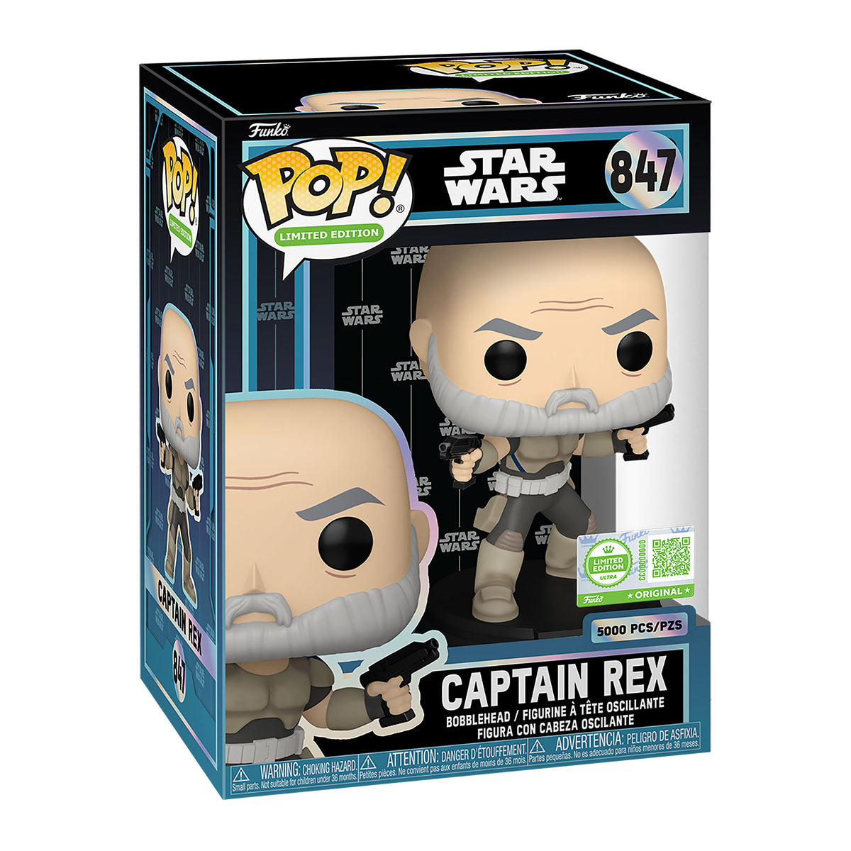 Produktbild Star Wars - Captain Rex Funko Pop Wackelkopf-Figur Limited Edition